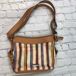 Rosetti purse, straw, multicolored, stripes